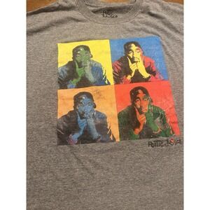Vintage Poetic Justice Tupac Graphic Tee  Men's Plus Size T-Shirt Rap Tee Tupac